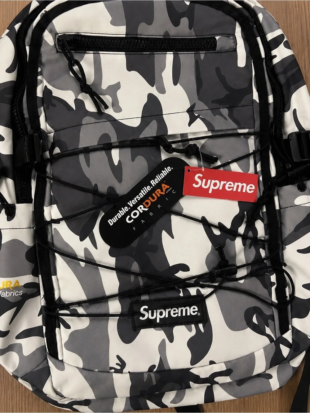 Supreme Black White Camo Backpack